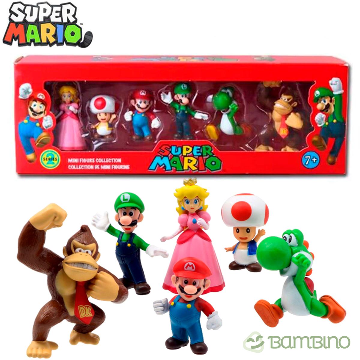 Super Mario Bros - Miniaturas + Estojo de Brinde