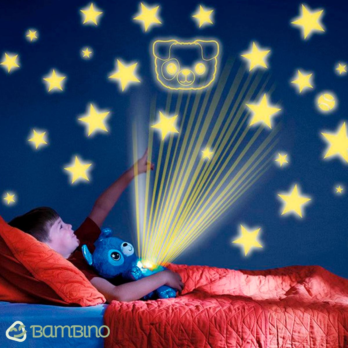 Ursinho de Pelúcia com Projeção de Luzes - Faça seu Filho Dormir Sozinho