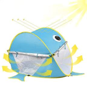 Barraca Com Piscina Proteção UV + Acessórios de Transporte de Praia Bambino