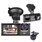Câmera Segurança Carro Visão Noturna FULL HD 1080P Frontal Cabine e Traseira
