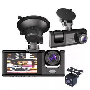 Câmera Segurança Carro Visão Noturna FULL HD 1080P Frontal Cabine e Traseira