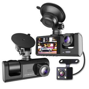 Câmera Segurança Carro Visão Noturna FULL HD 1080P Frontal Cabine e Traseira