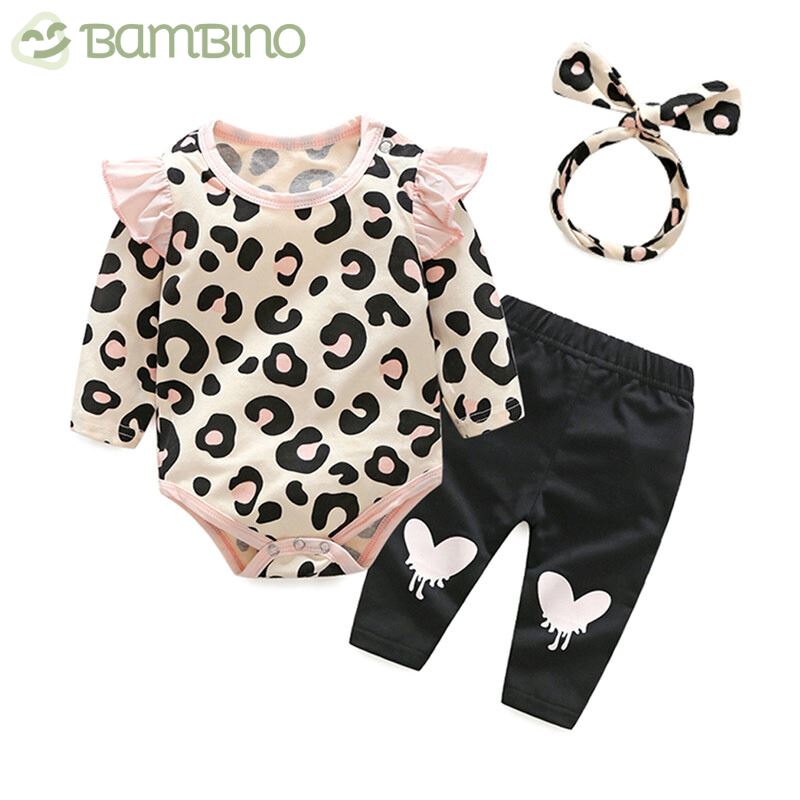 Conjunto Menina Recém Nascida Bambino - Body, Calça e Lacinho