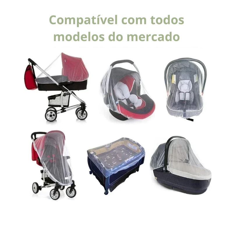 Capa Anti Insetos para Carrinho de Bebê Bambino