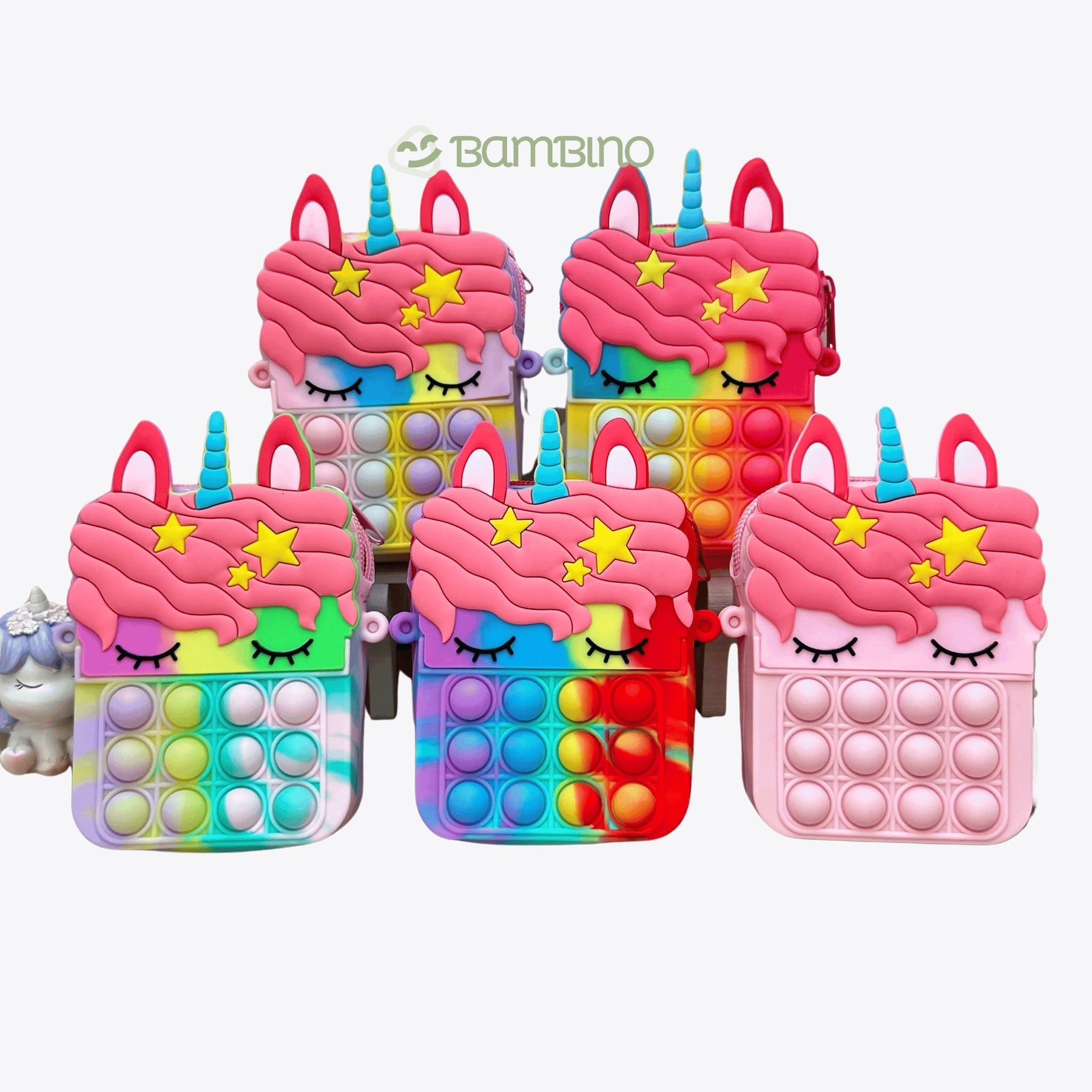 Pochete Unicórnio com Pop Fidget