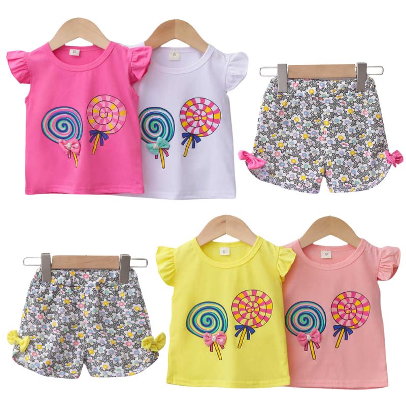 Conjunto Infantil Feminino Verão Pirulito