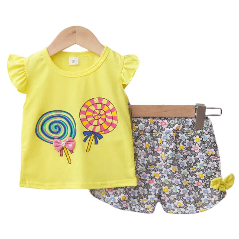 Conjunto Infantil Feminino Verão Pirulito