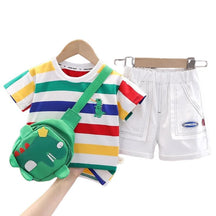 Conjunto Infantil Masculino Dinossauro - Bag Infantil de Brinde