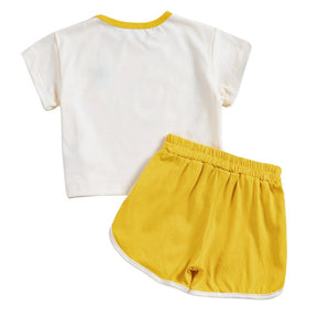 Conjunto Infantil de Verão Feminino Liso