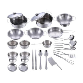 Conjunto Mini Cozinha Sundy em Aço Inoxidável Bambino