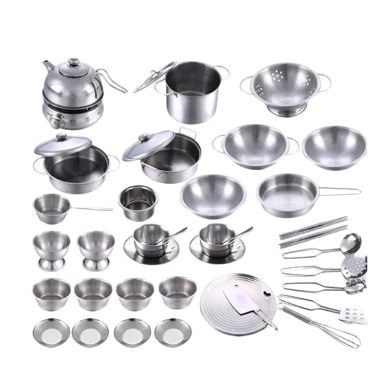 Conjunto Mini Cozinha Sundy em Aço Inoxidável Bambino