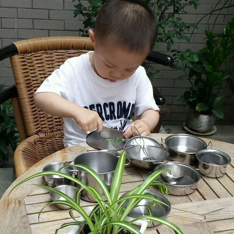 Conjunto Mini Cozinha Sundy em Aço Inoxidável Bambino