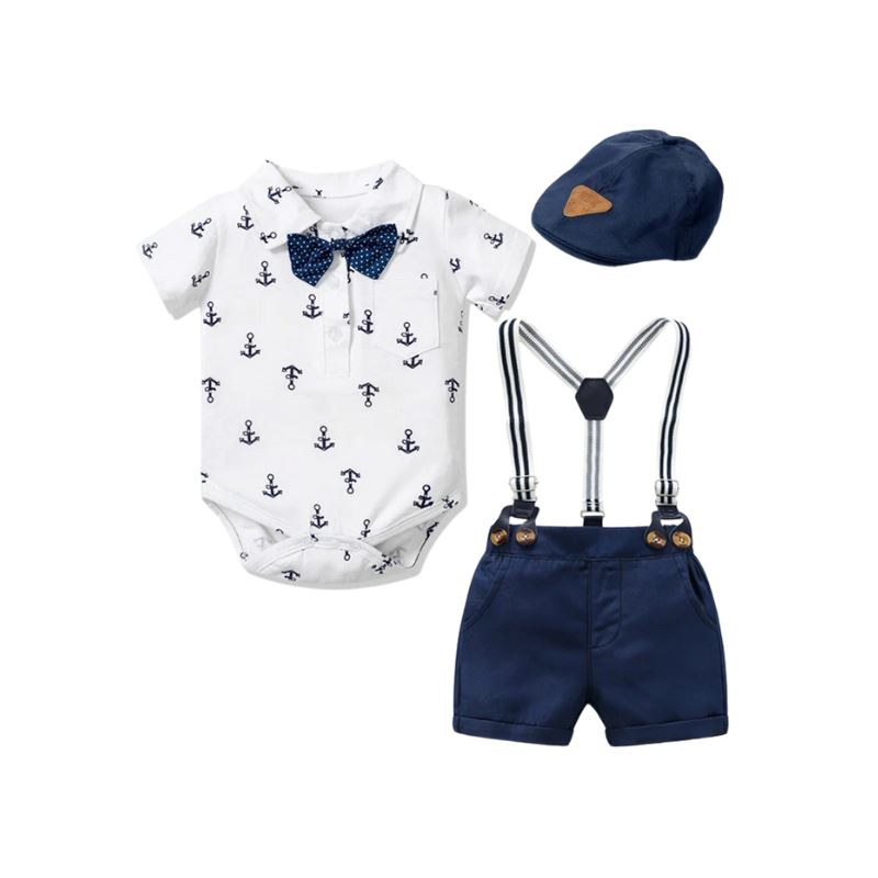 Conjunto Terno Infantil com Boina Summer Boy