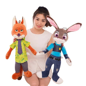 Conjunto Pelúcia Zootopia Nick Raposa e Judy Coelha