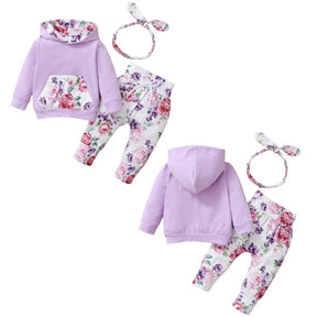 Conjunto de Moletom Floral Infantil Bambino