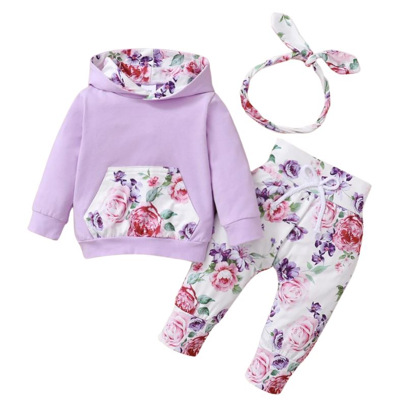 Conjunto de Moletom Floral Infantil Bambino