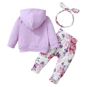 Conjunto de Moletom Floral Infantil Bambino