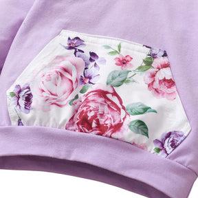 Conjunto de Moletom Floral Infantil Bambino