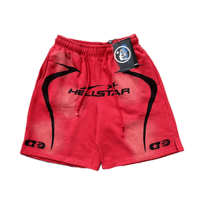 Hellstar Warm Up Shorts Red