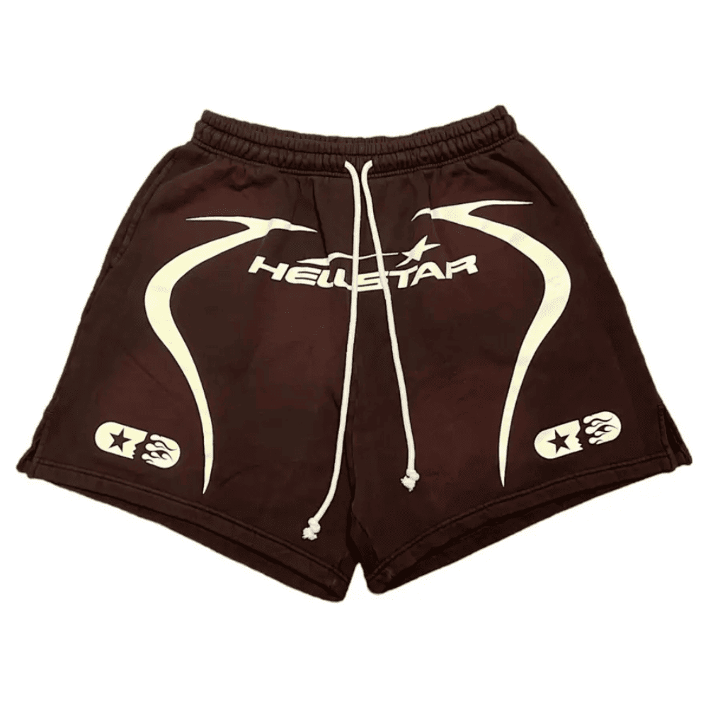 Hellstar Warm Up Shorts Brown