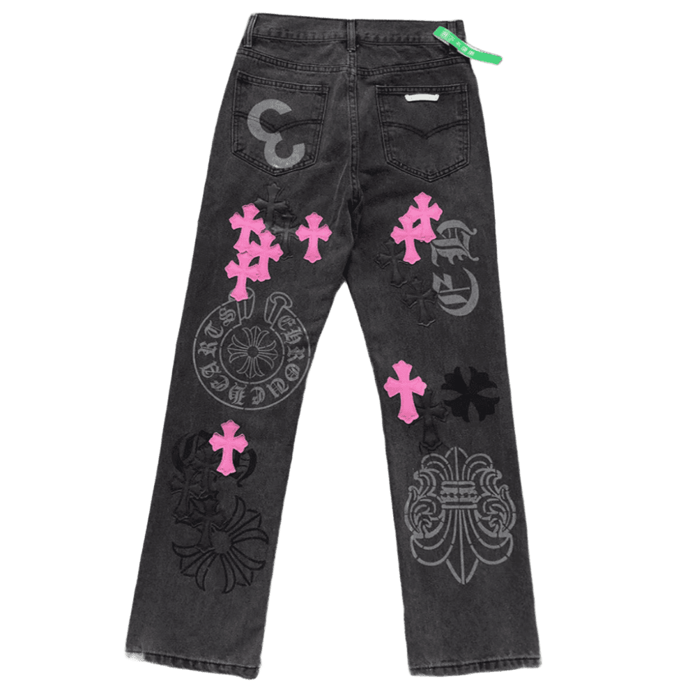 Calça Jeans Chrome Hearts Box Purple