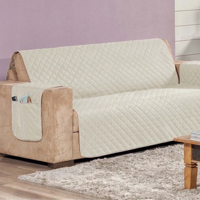 Protetor De Sofá Padrão 4 Lugares Impermeável Dupla Face | SofaProtec 4D™
