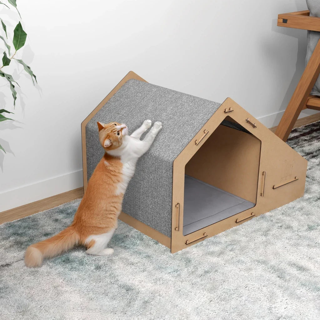 Casinha Toca para Gato com Comedouros | FullHouse™