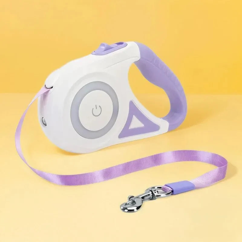 Guia RGB Retrátil com Lanterna LuminaRGB | Para Cachorro e Gato