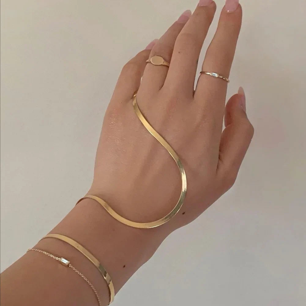 Pulseira Cobra Banhada a Ouro 18K Burnetts