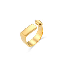 Anel Geométrico de Ouro 18k para Mulheres