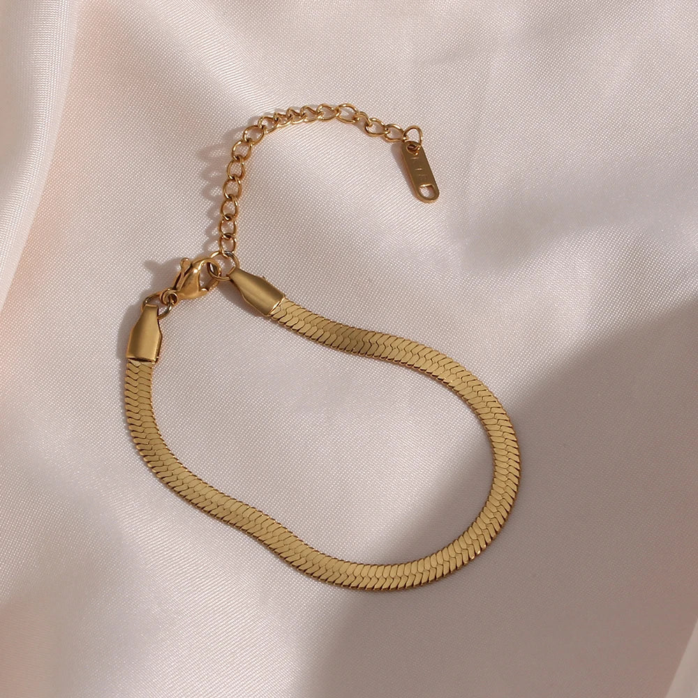 Pulseira Cobra Banhada a Ouro 18K Burnetts