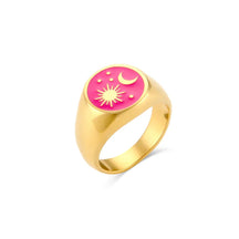 Anel Signet Universo Estrelado