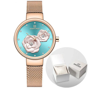 Relógio Feminino NaviRose 3D á Prova D'água