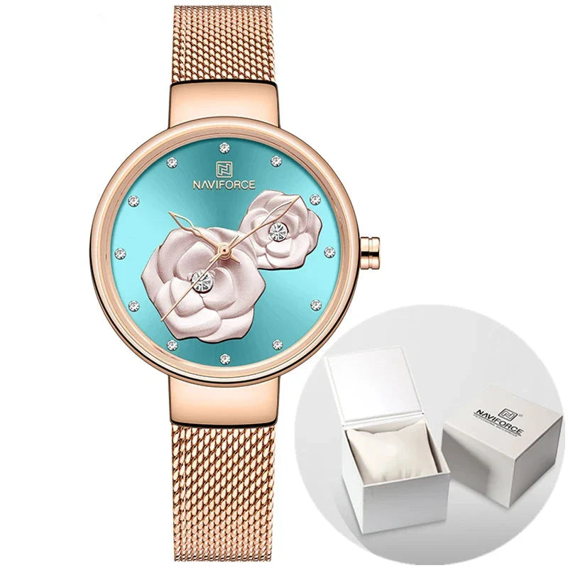 Relógio Feminino NaviRose 3D á Prova D'água