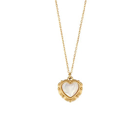 Colar Romântico de Coração com Zircônia e Ouro 18K