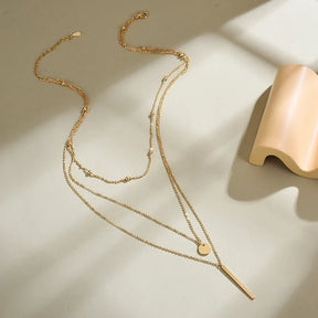 Colar Feminino de Prata 925 com Pingente Triplo Elegante