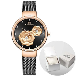 Relógio Feminino NaviRose 3D á Prova D'água