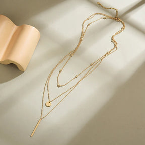 Colar Feminino de Prata 925 com Pingente Triplo Elegante