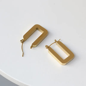 Brincos de Argola Geométricos em Ouro 18k
