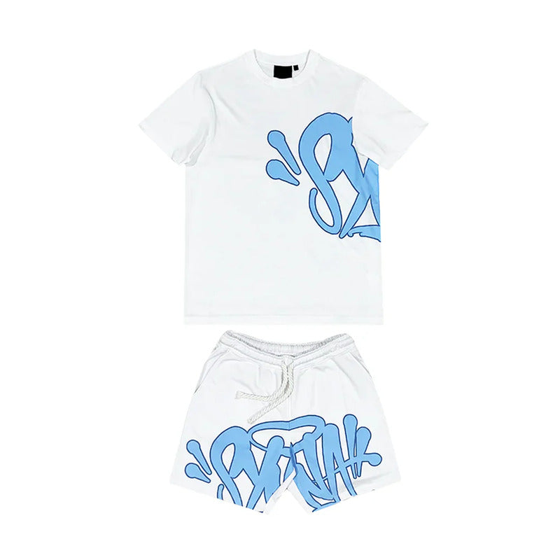 Conjunto Shorts Synaworld White Blue