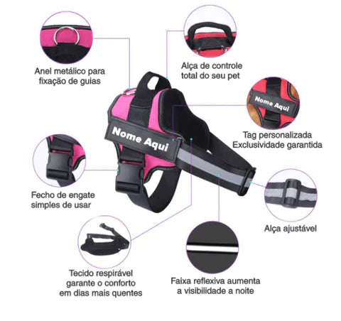 Peitoral para Cachorro Personalizável | CustomDog™