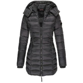 Jaqueta Feminina Puffer Longa com Capuz - WinterGlam