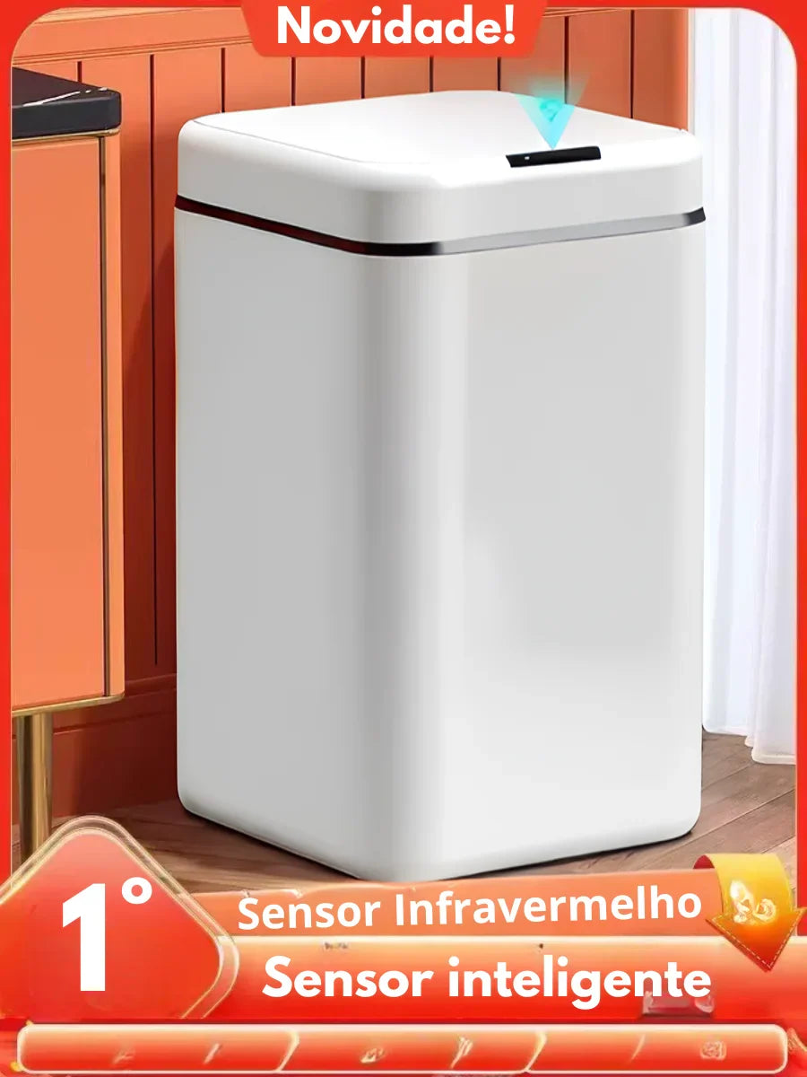 Lixeira Inteligente com Sensor Automático 16L