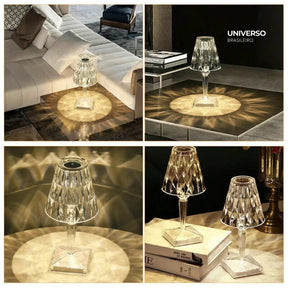 Luminária de Mesa LED Diamante 3 em 1 Sem Fio - Minz