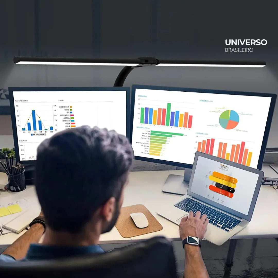 Luminária de Mesa LED Escritório Flexível Alumínio - Minz