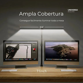 Luminária de Mesa LED Escritório Flexível Alumínio - Minz