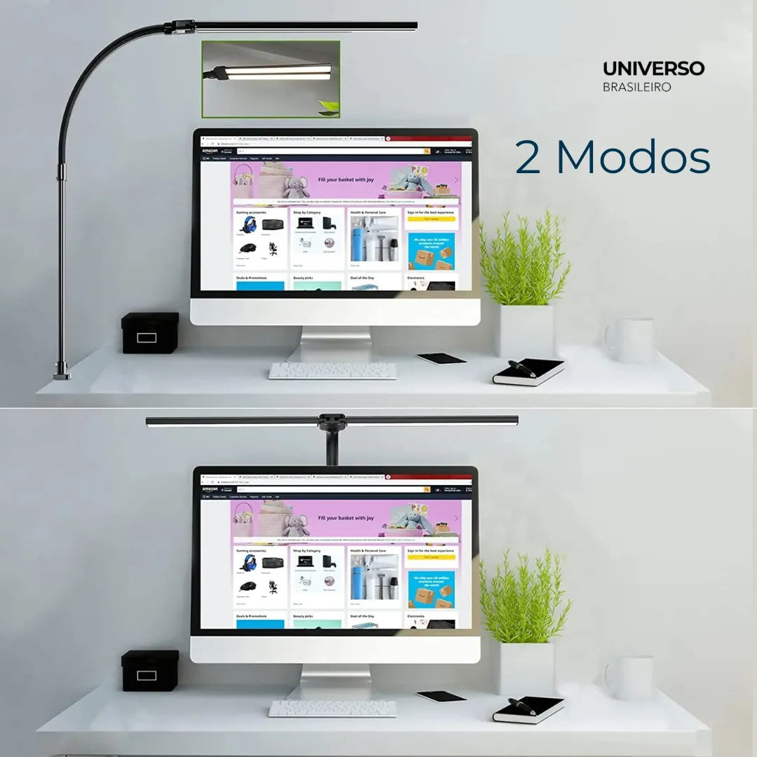 Luminária de Mesa LED Escritório Flexível Alumínio - Minz