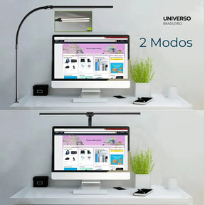 Luminária de Mesa LED Escritório Flexível Alumínio - Minz