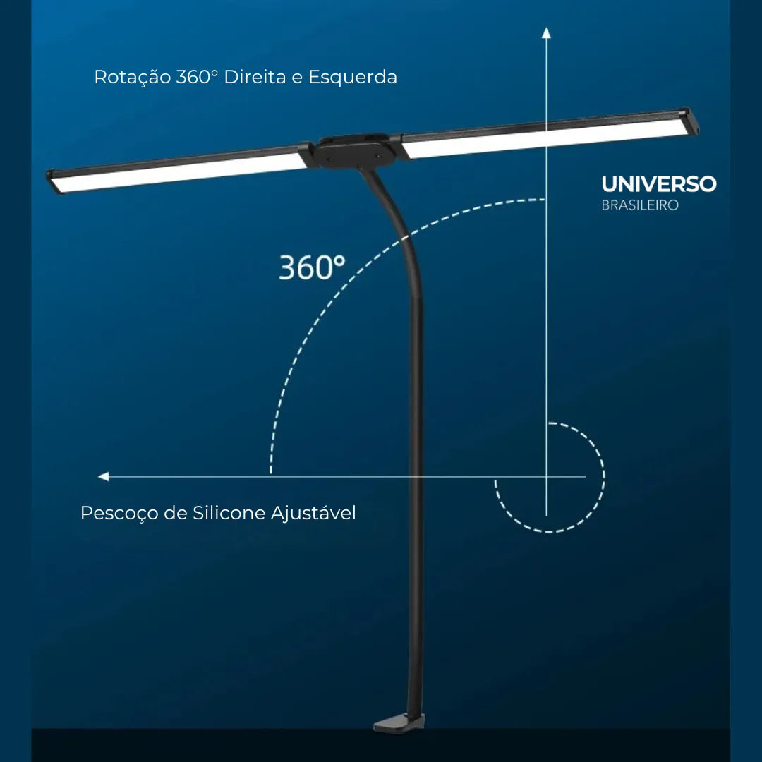Luminária de Mesa LED Escritório Flexível Alumínio - Minz