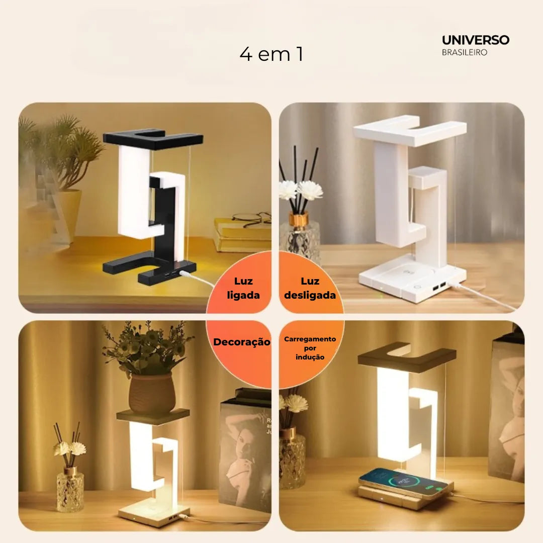 Luminária de Mesa com Carregador por Indução - Minz